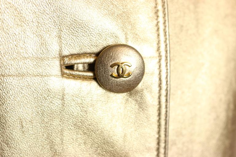 Chanel Gold Leather Vest at 1stDibs | chanel vest