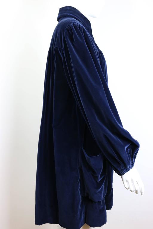 Vintage Moschino Couture Blue Velvet Jacket For Sale at 1stDibs ...
