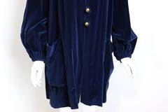 Vintage Moschino Couture Blue Velvet Jacket