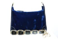 Celine Blue Velvet Strap Bag