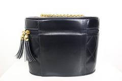 Escada Black Leather Quilted Bag