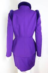 Thierry Mugler Purple Skirt Suit Ensemble