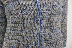 Chanel Denim Tweed 3/4 Sleeves Jacket