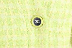 Chanel Green Cropped Tweed Jacket