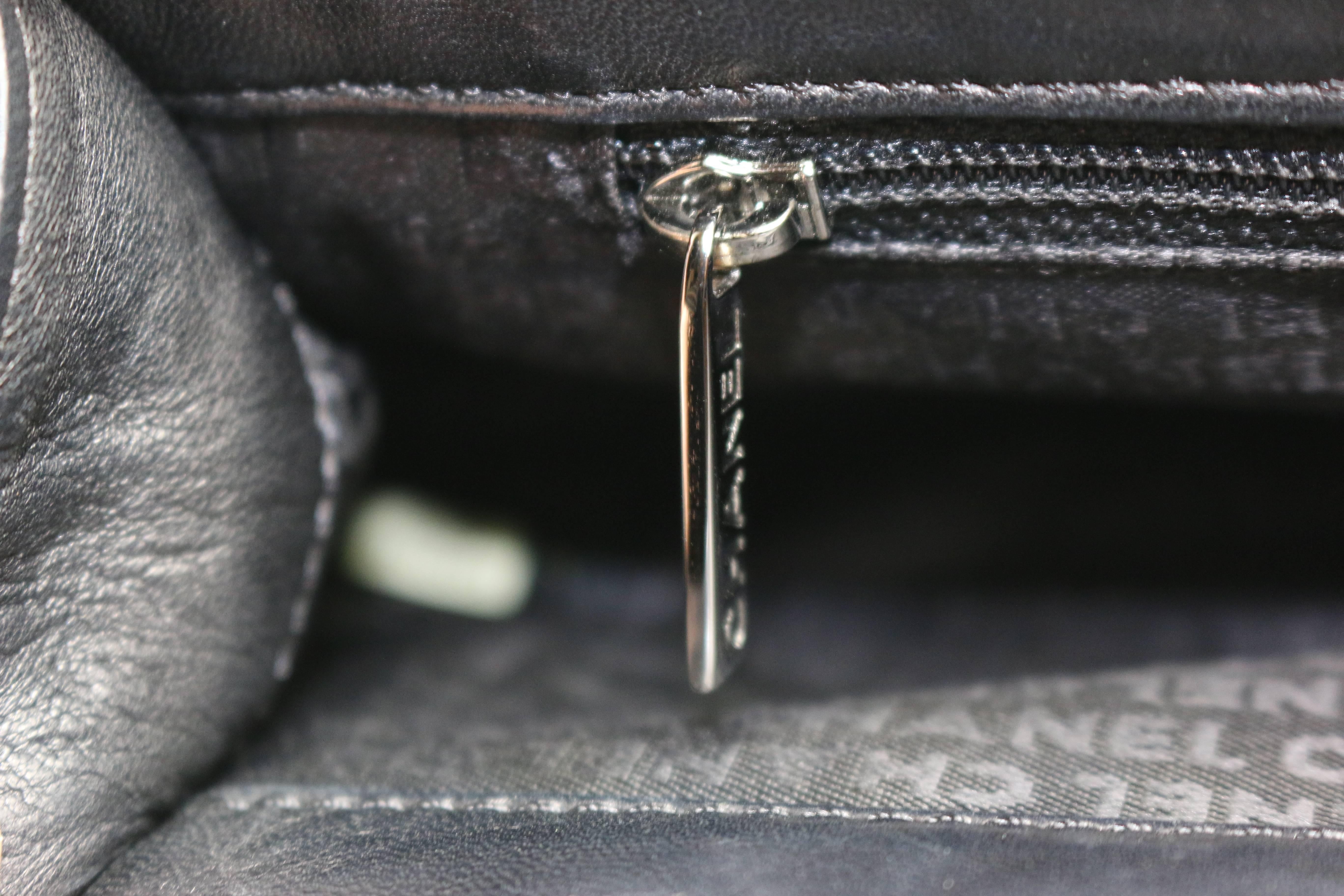 Chanel Black Quilted Lambskin Leather Shoulder Bag 1