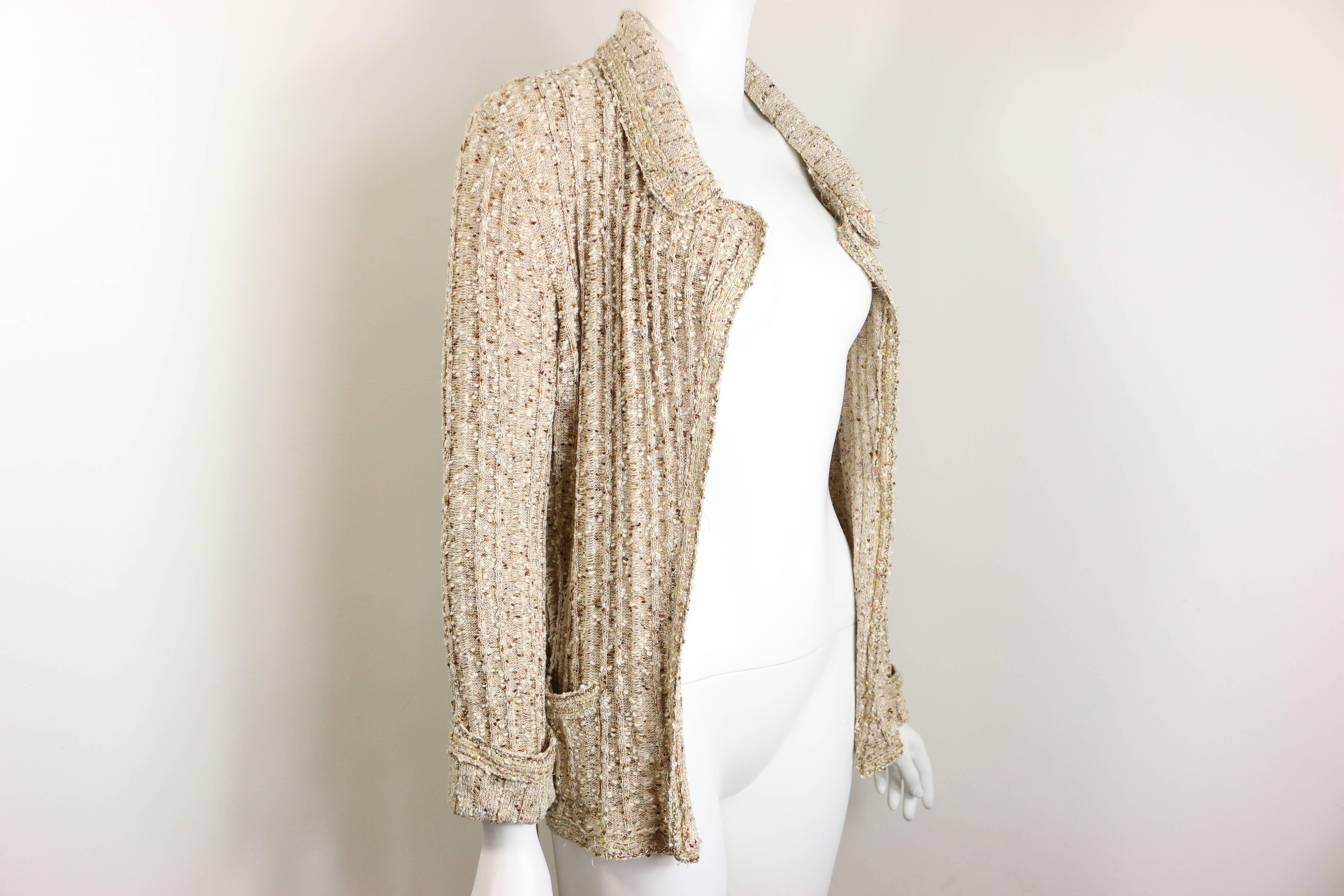 beige cardigan sweater