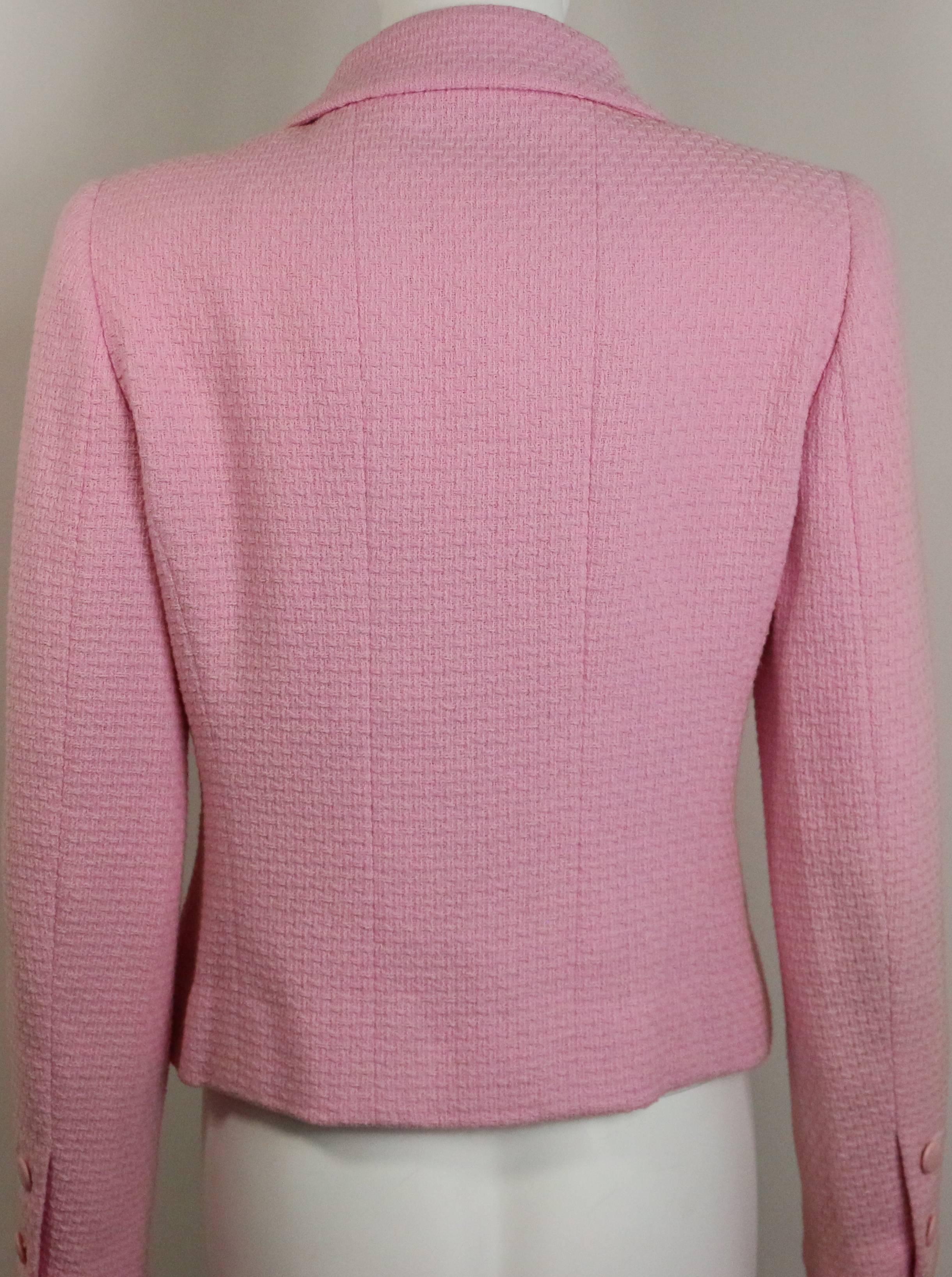 pink boucle jacket