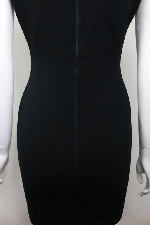 Women's Azzedine Alaia Black Jersey Body Conscious Sleeveless Mini Dress  For Sale