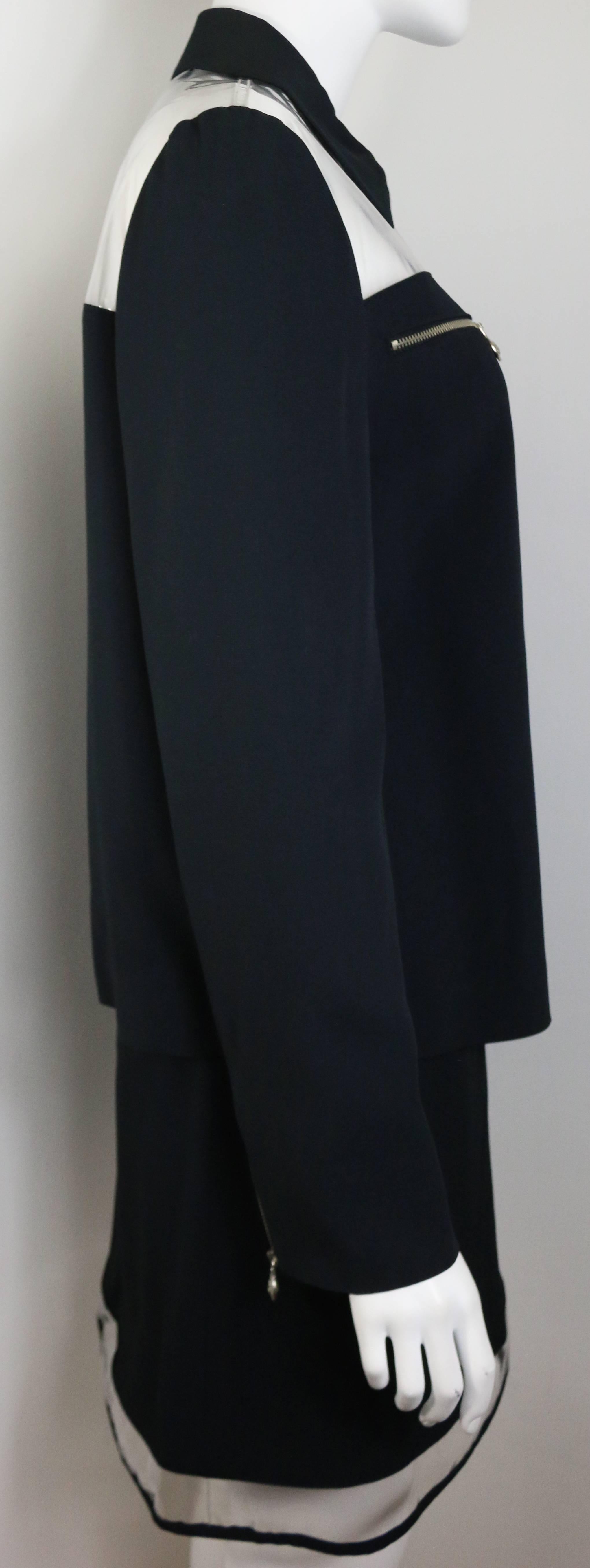Versus By Gianni Versace - Ensemble veste et jupe en vinyle noir/transparent  Excellent état - En vente à Sheung Wan, HK