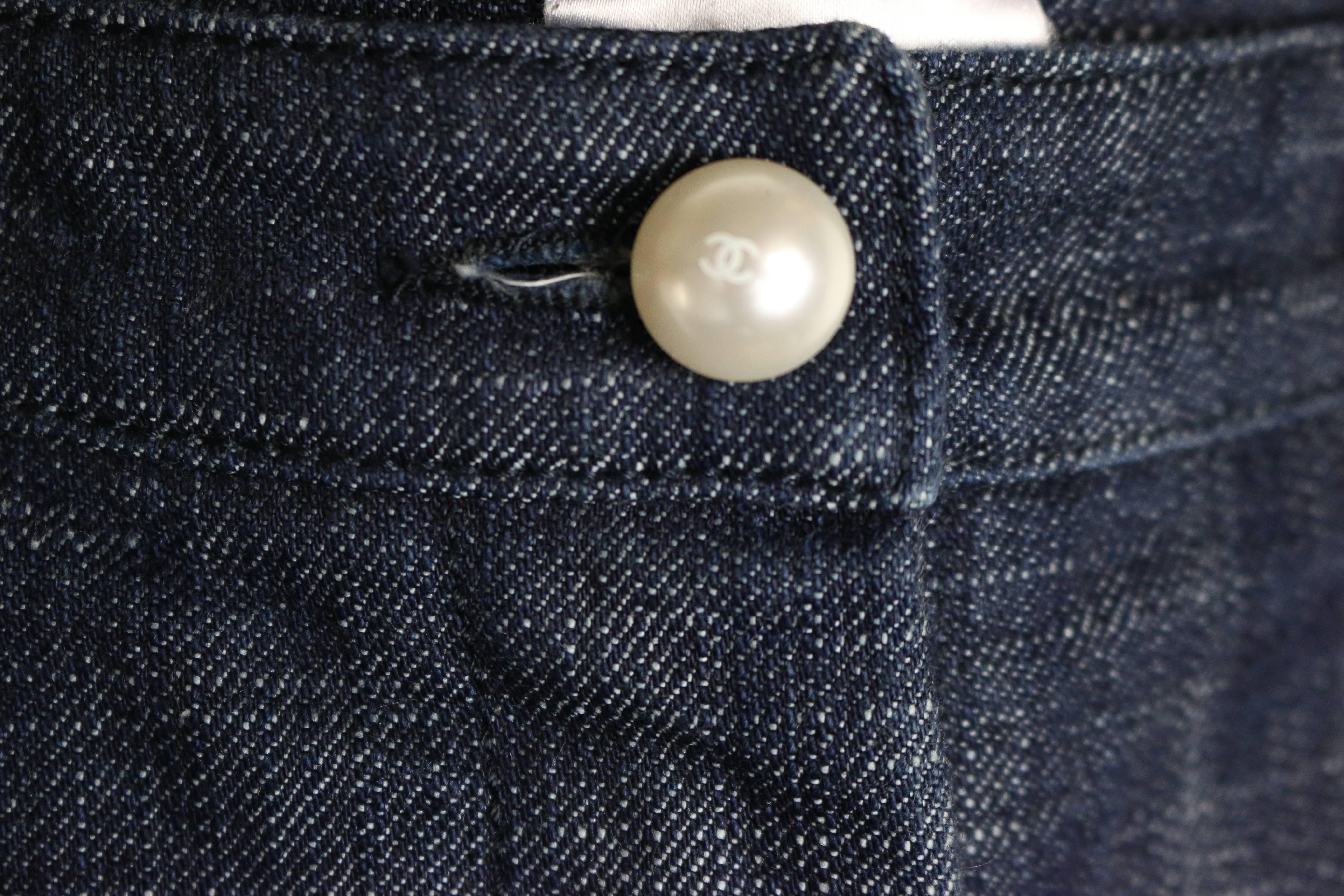 faux pearl jeans