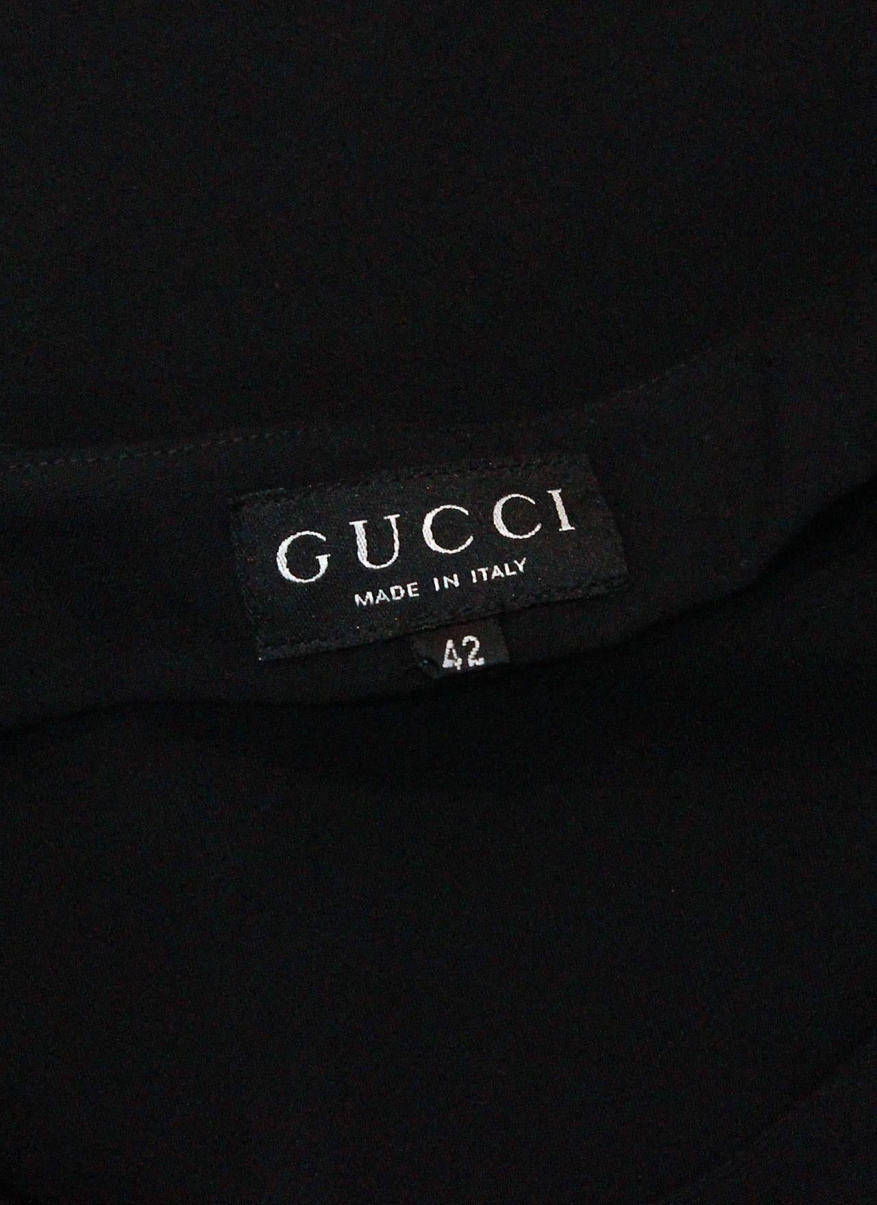 Gucci By Tom Ford Mini Black Dress For Sale 1