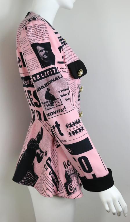 【送料&関税込】Moschino Couture Printed Jacket 1990s Cloud Print Blazer | Moschino Cheap & Chic – Female