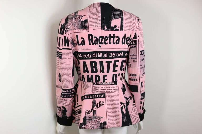【送料&関税込】Moschino Couture Printed Jacket 1990's Moschino Cheap & Chic Cloud Sky Printed Blazer | Lord