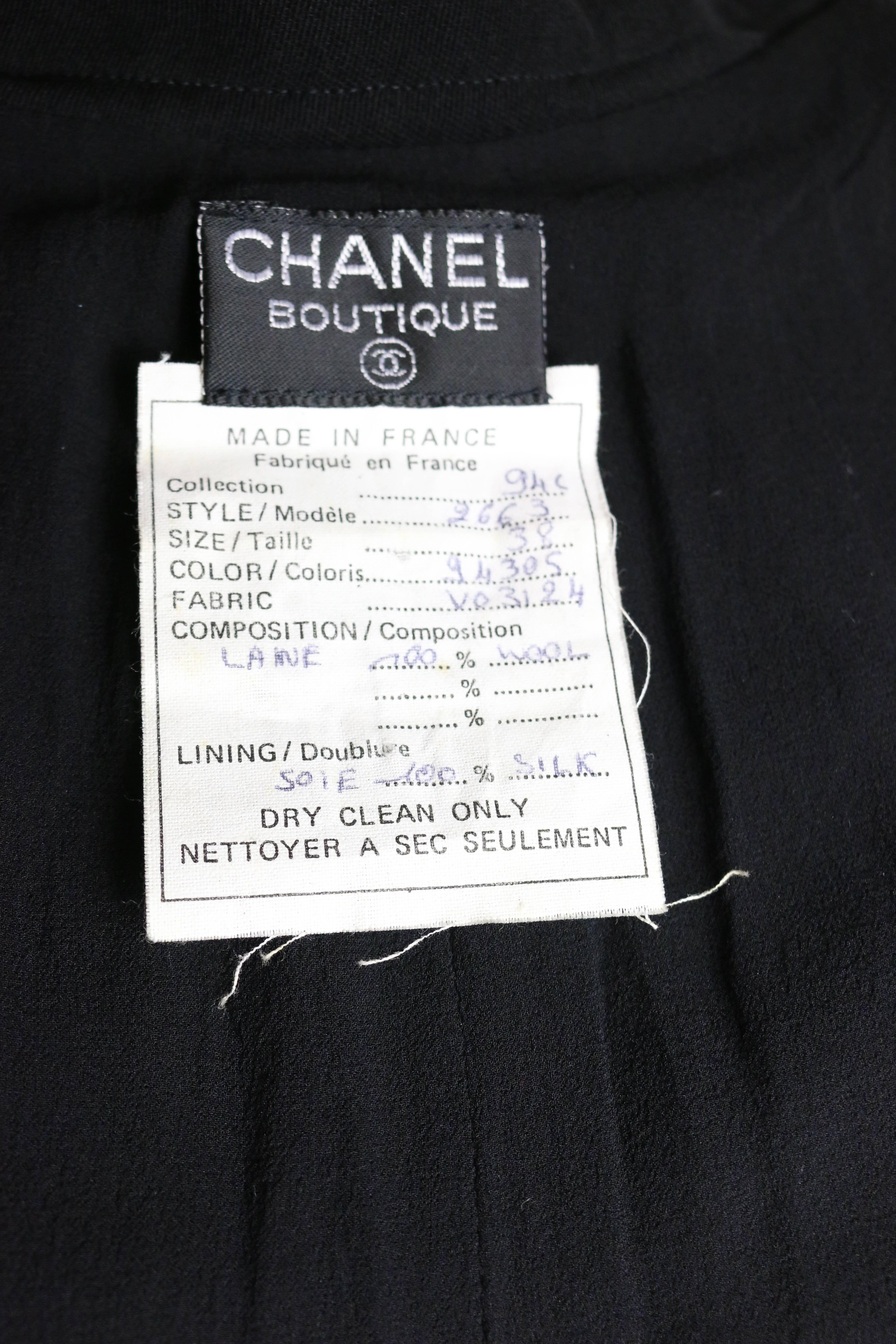 Chanel Black Wool A-Line Long Skirt  1