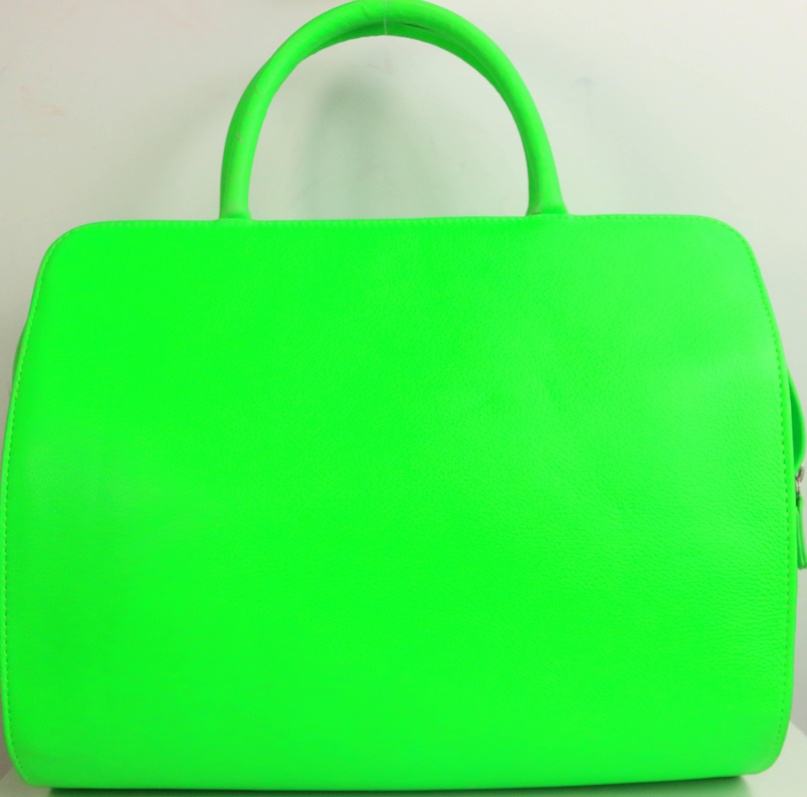 neon green bag