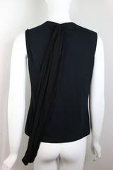 Dior Black Tank Top With Silk Wrap Details