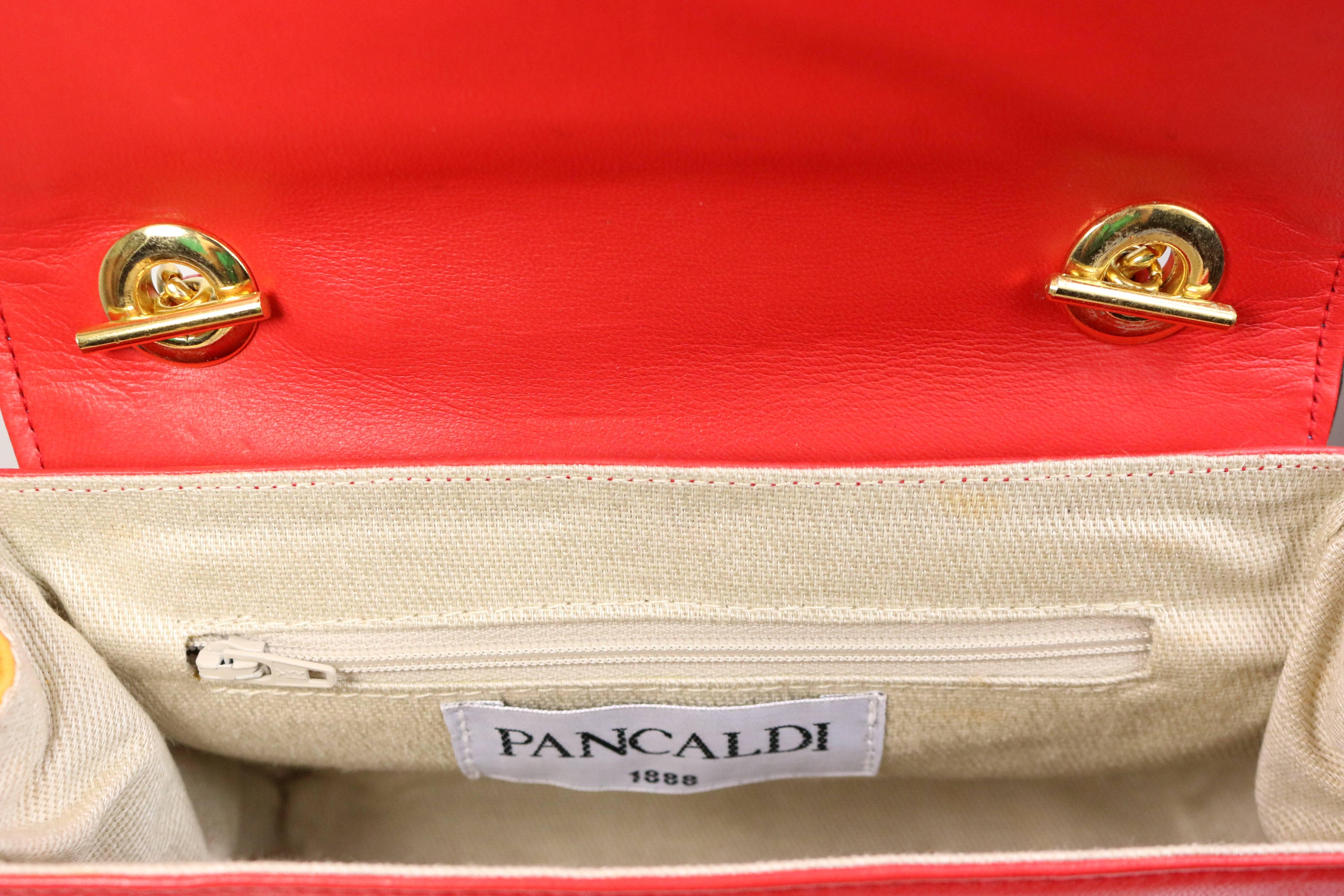 Women's Pancaldi Colour Blocked Leather Gold Chain Crossbody Bag