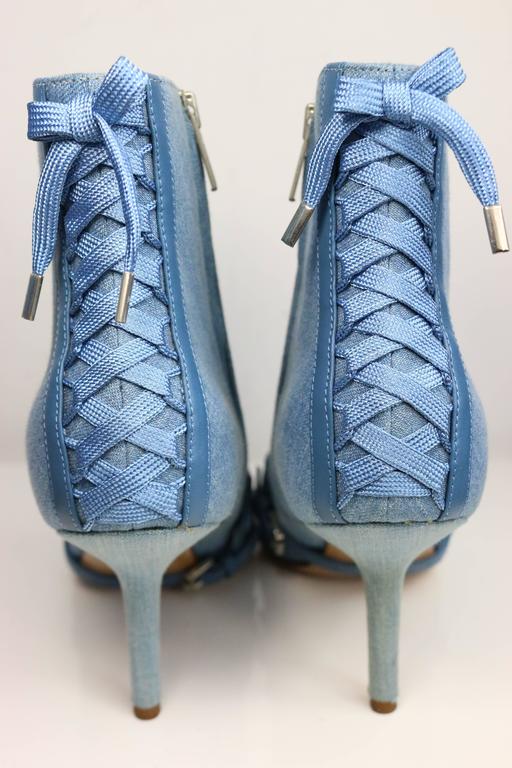 dior denim heels