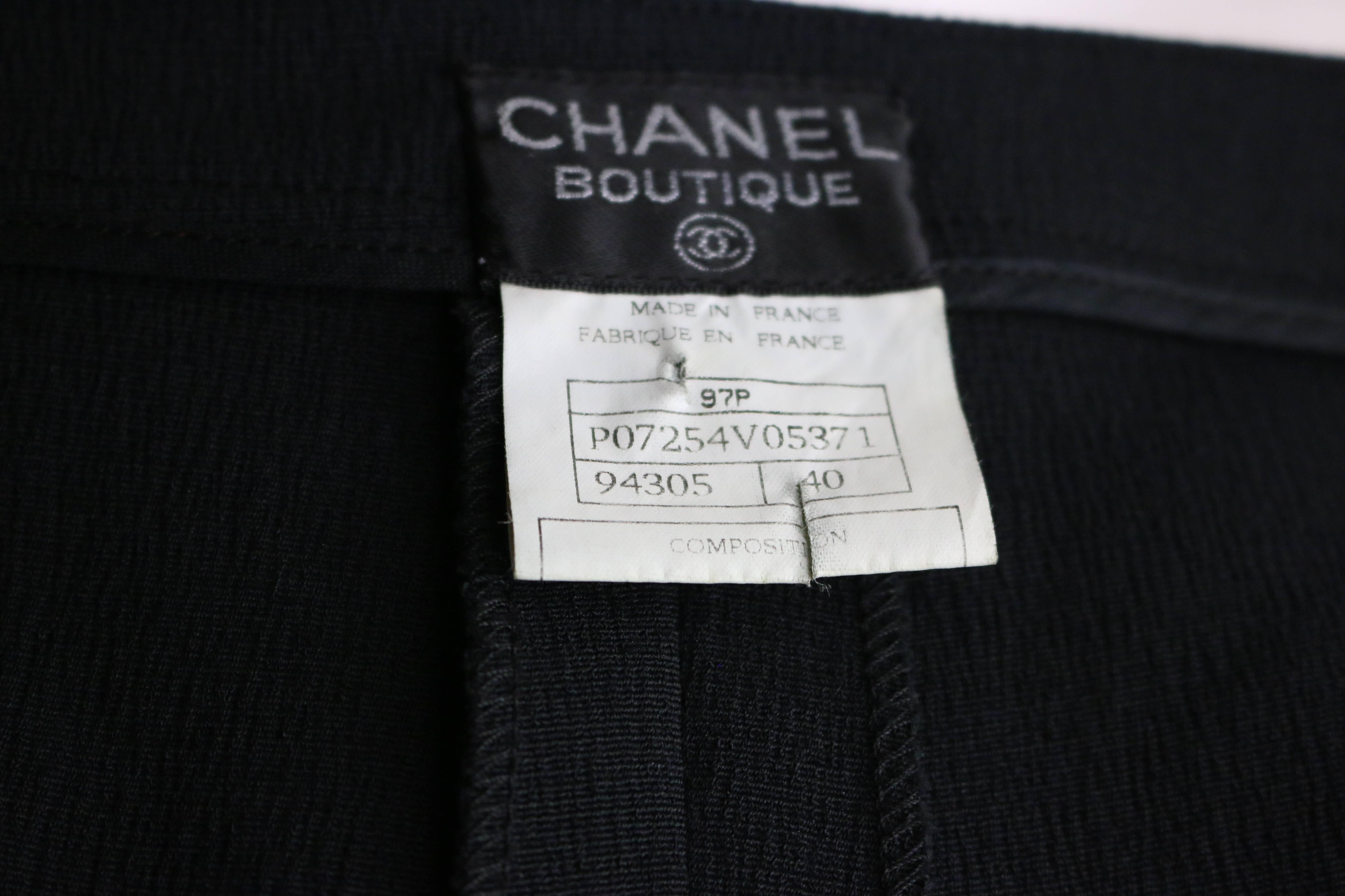 Chanel Black Capri Pants In Excellent Condition In Sheung Wan, HK