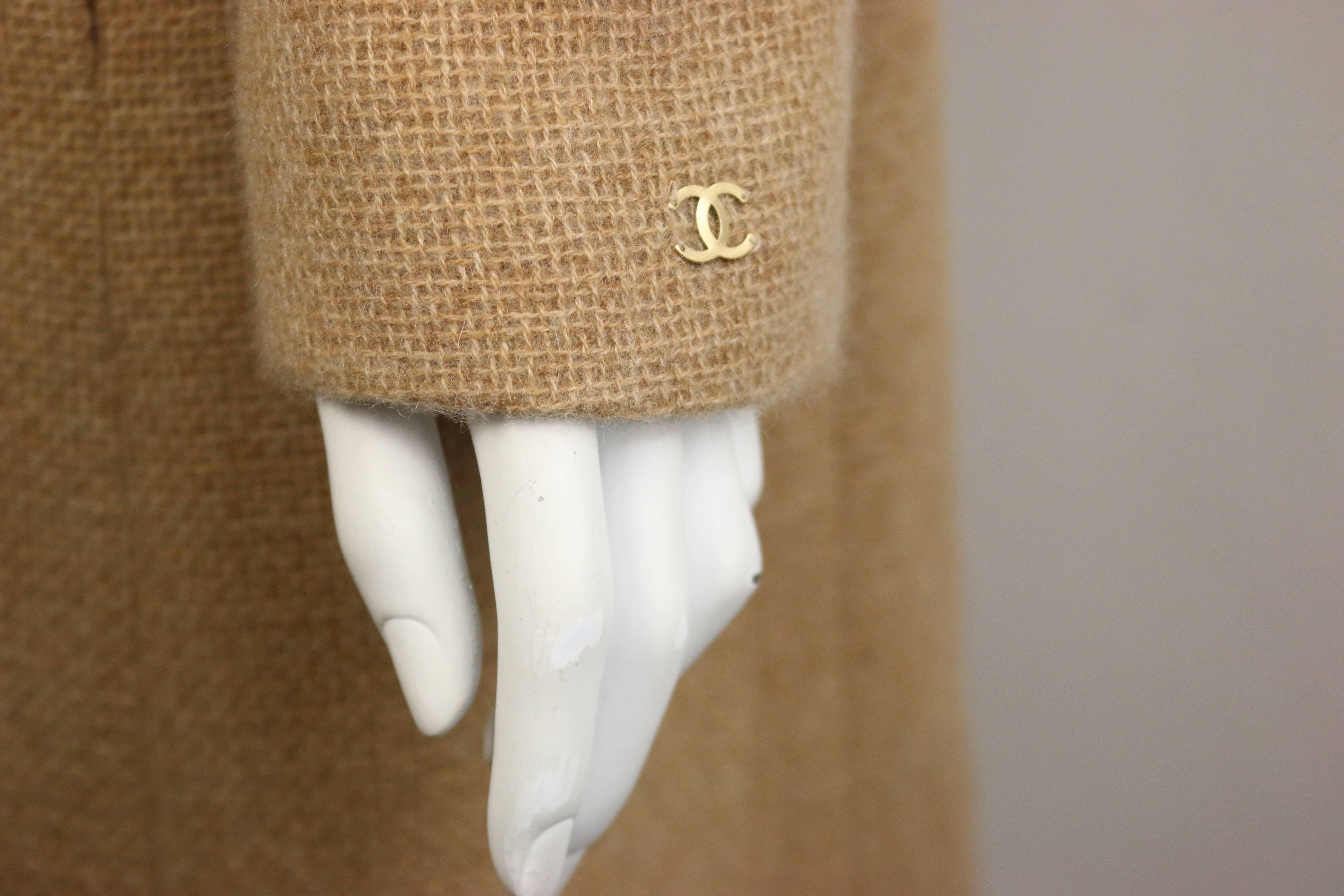 Women's Chanel Camel Cashmere Long Coat