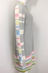 Chanel Cotton Colour Blocking Grey Dress