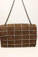 Chanel Brown Identification Suede Flap Bag