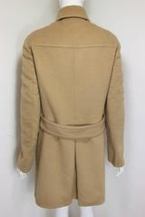 Prada Camel Wool Angora Goat Hair Double Breasted Coat