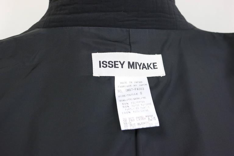 Vintage 90s Issey Miyake Black Maxi Coat For Sale at 1stDibs