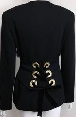 Gemma Kahng Black Wool Shawl Jacket