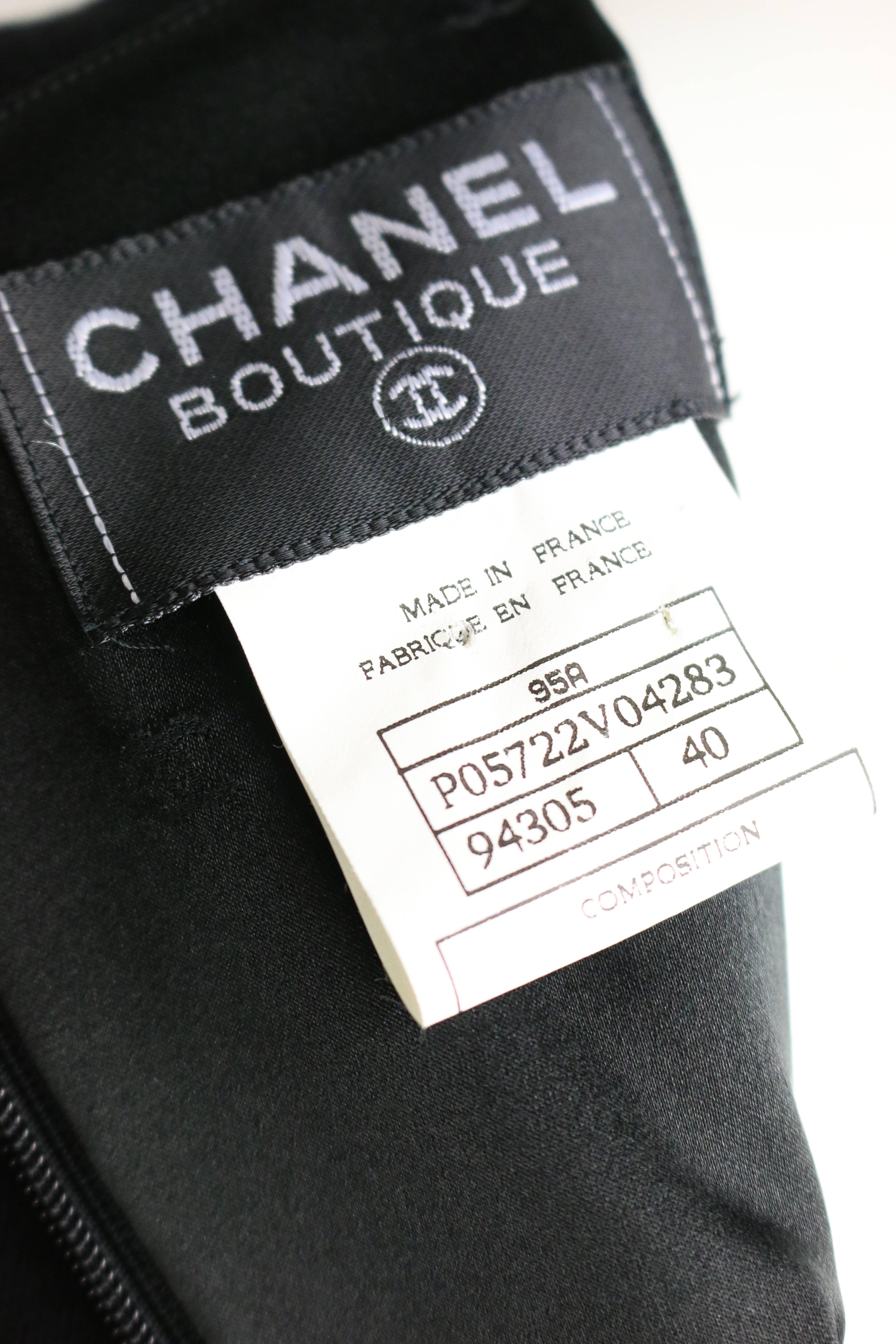 vintage chanel black dress