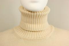 Gucci by Tom Ford White Wool Turtleneck Top