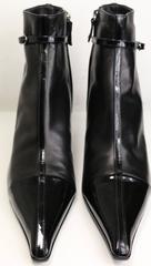 Chanel Black Leather Pointy Ankle Boots