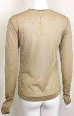 Dries Van Noten Gold Metallic See Through Top