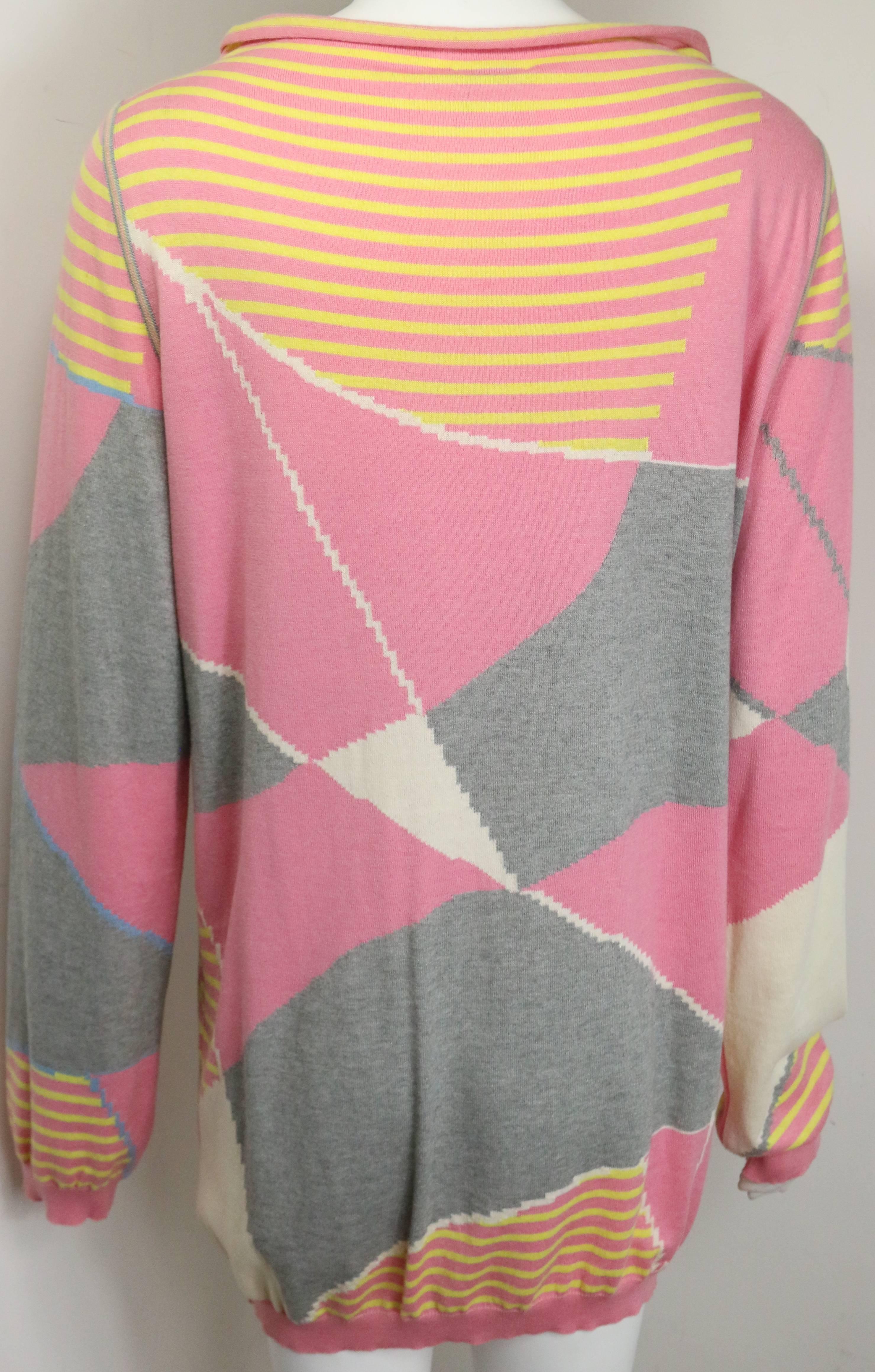 Chanel Farbblocking auf Baumwolle  Pullover/Kleid (Braun) im Angebot