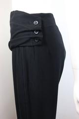 Issey Miyake Black Wool Straight Wide Leg Pants
