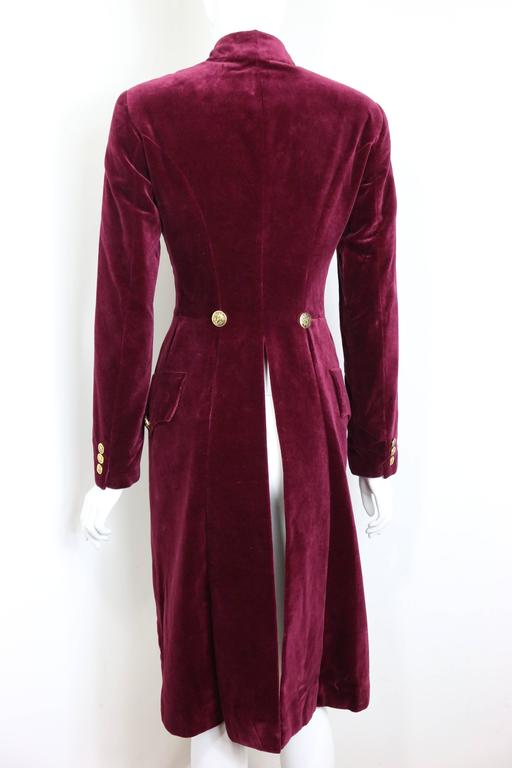 Dolce and Gabbana Maroon Velvet Tailcoat at 1stDibs | maroon tailcoat ...