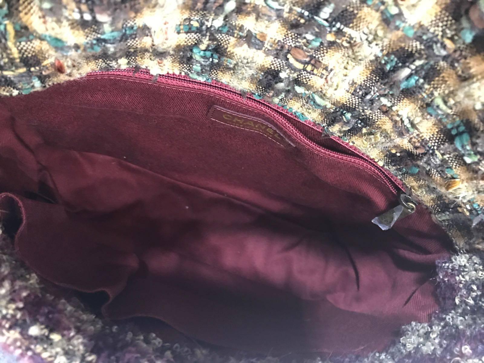 Chanel Multi Coloured Tweed Flap Bag In Excellent Condition In Sheung Wan, HK