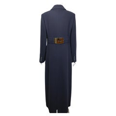 Vintage Iconic Gucci by Tom Ford navy long maxi coat