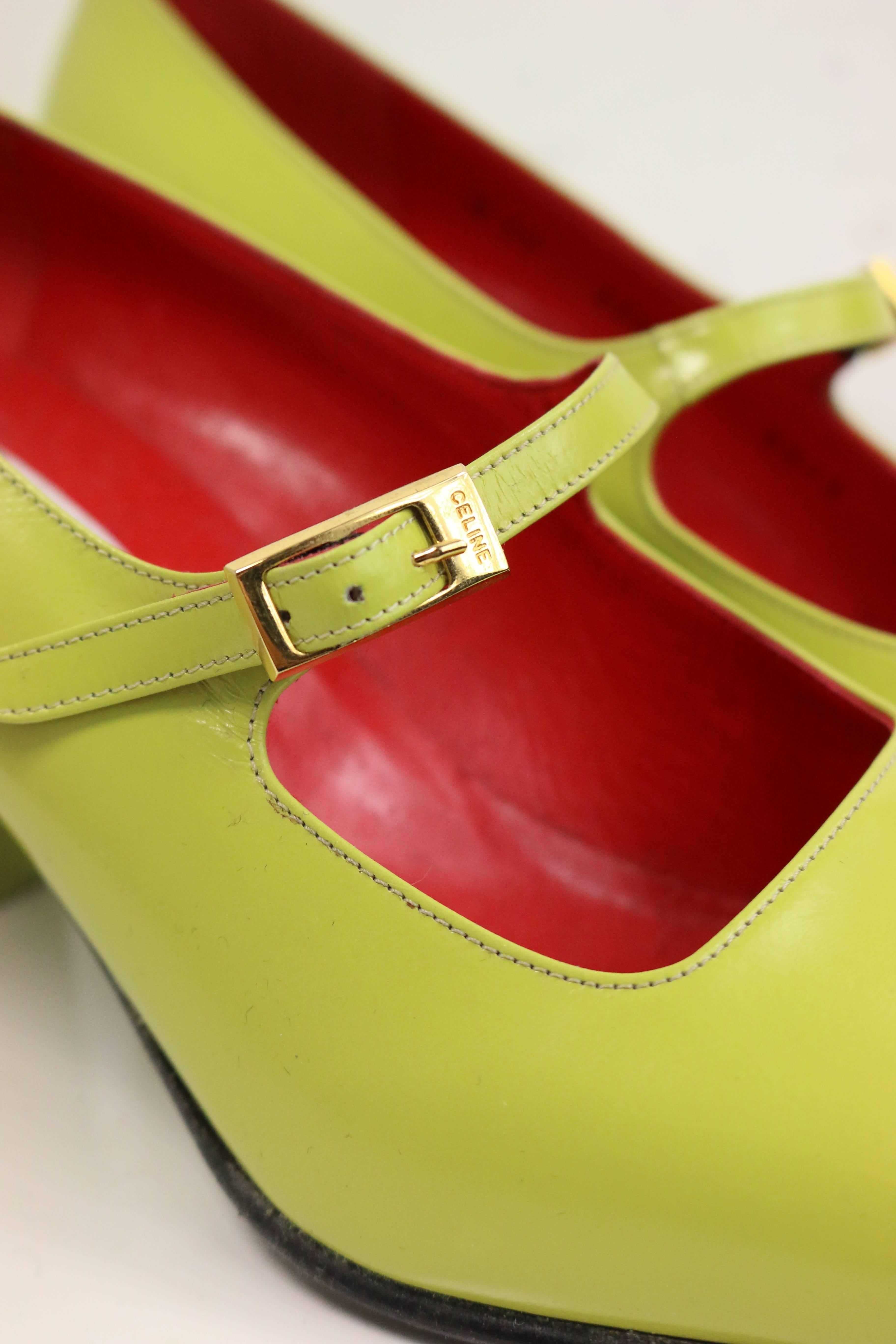 green mary jane shoes