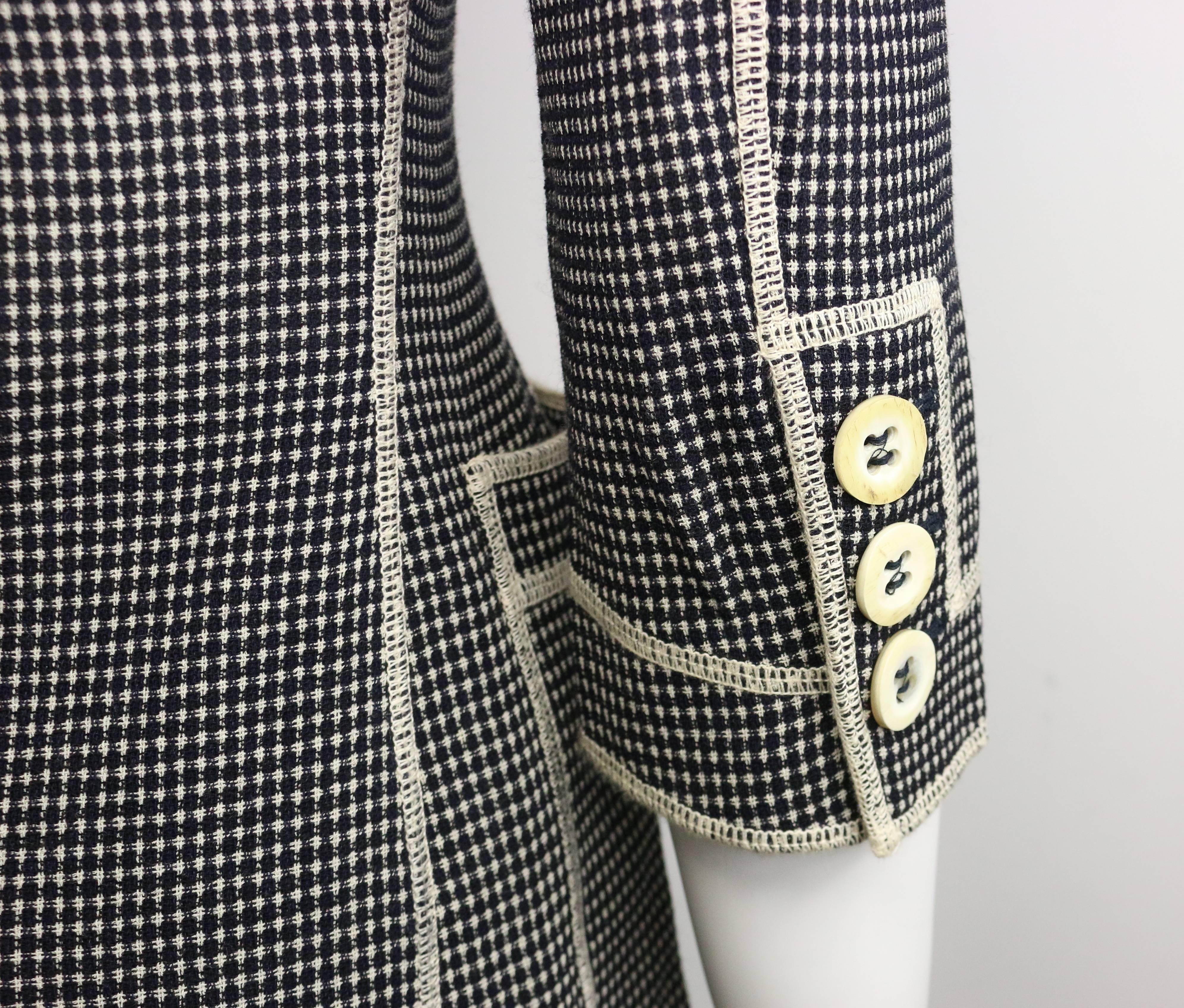 Noir Moschino Couture - Ensemble veste et jupe « Understatement » noires et blanches en vente