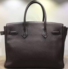 Hermes Cacao 30cm Togo Leather Birkin Bag