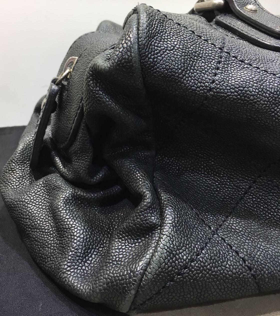 Chanel Black Quilted Caviar Doctor Bag In Excellent Condition In Sheung Wan, HK