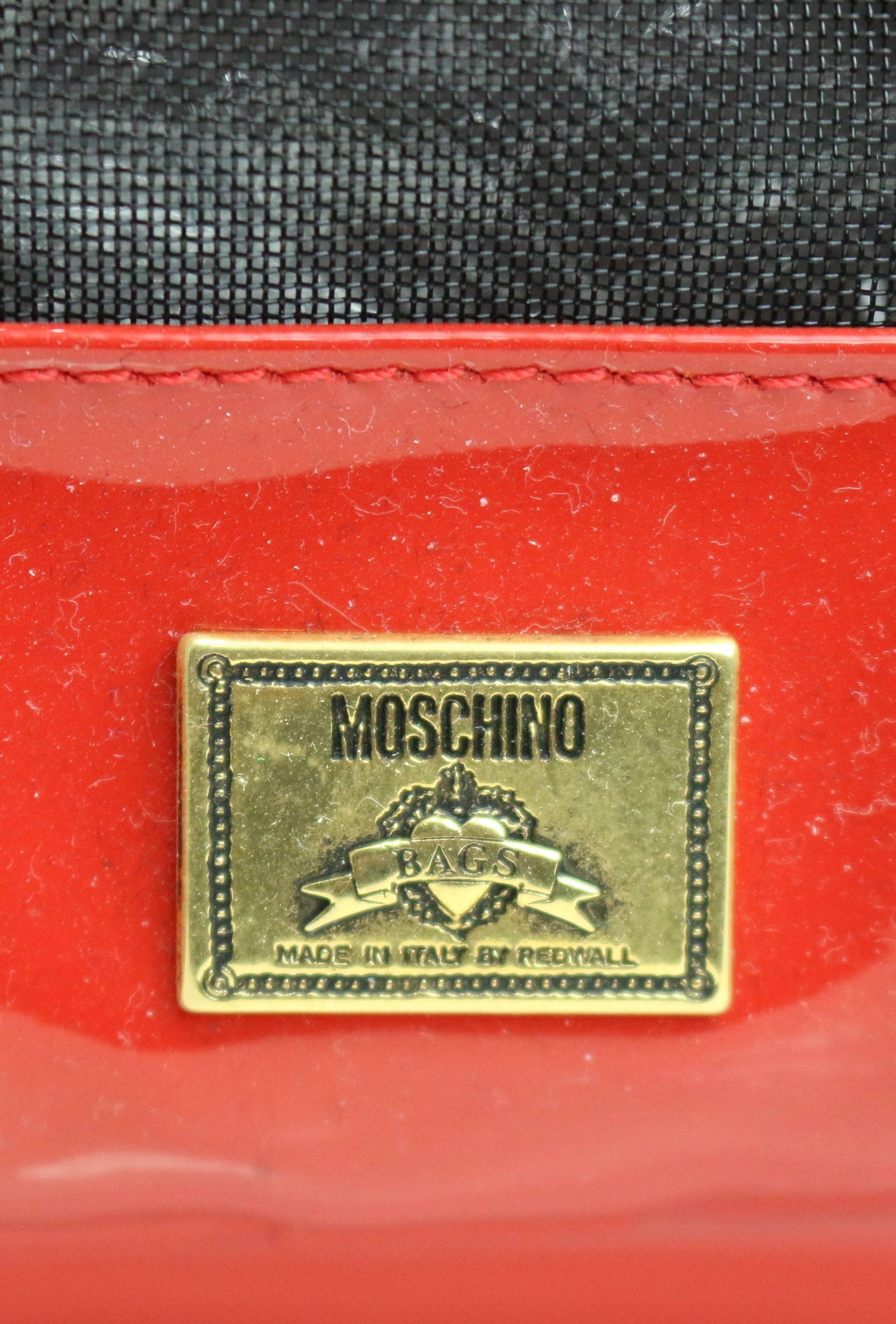 moschino red heart bag