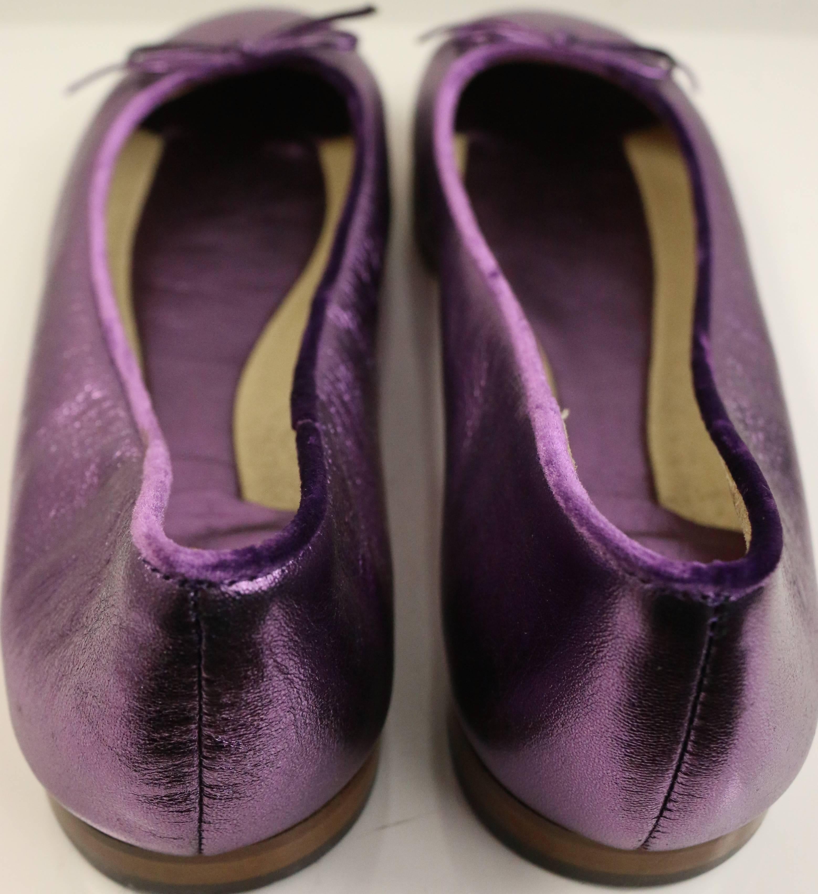 purple ballet flats