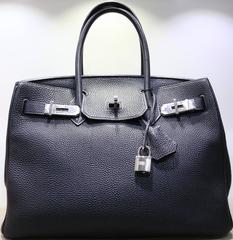Hermes Black Birkin 30cm in Togo Leather with Silver Hardware