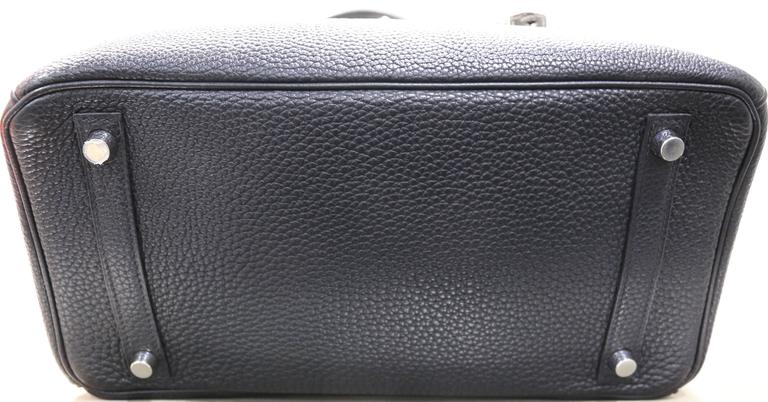 Hermes　Birkin bag 25　Black　Togo leather　Silver hardware