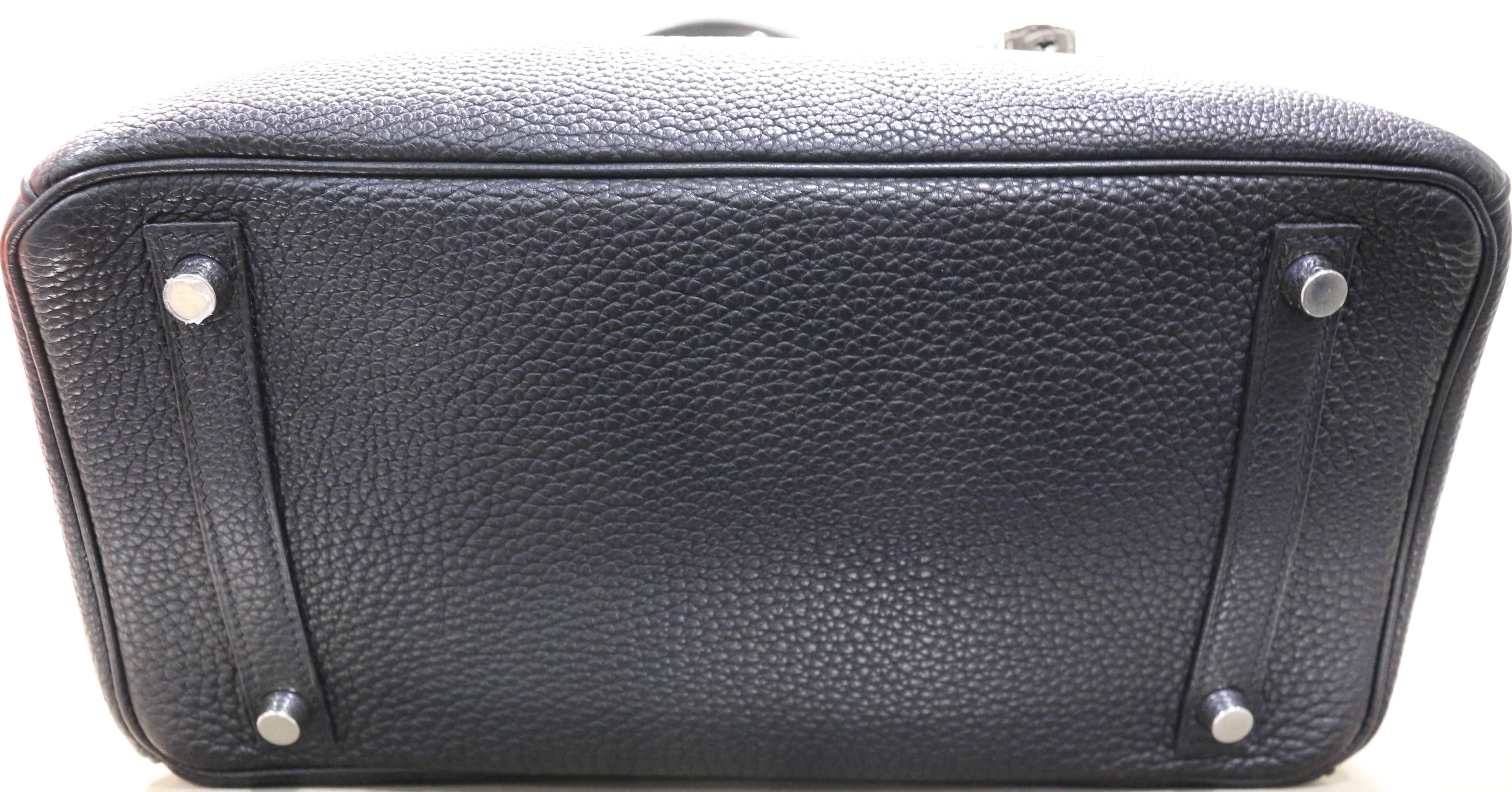 Women's Hermes Black Birkin 30cm in Togo Leather with Silver Hardware