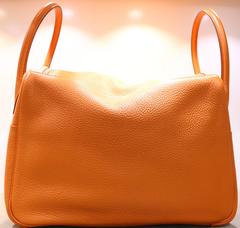 Hermes Lindy Orange 34cm Taurillon Clemence