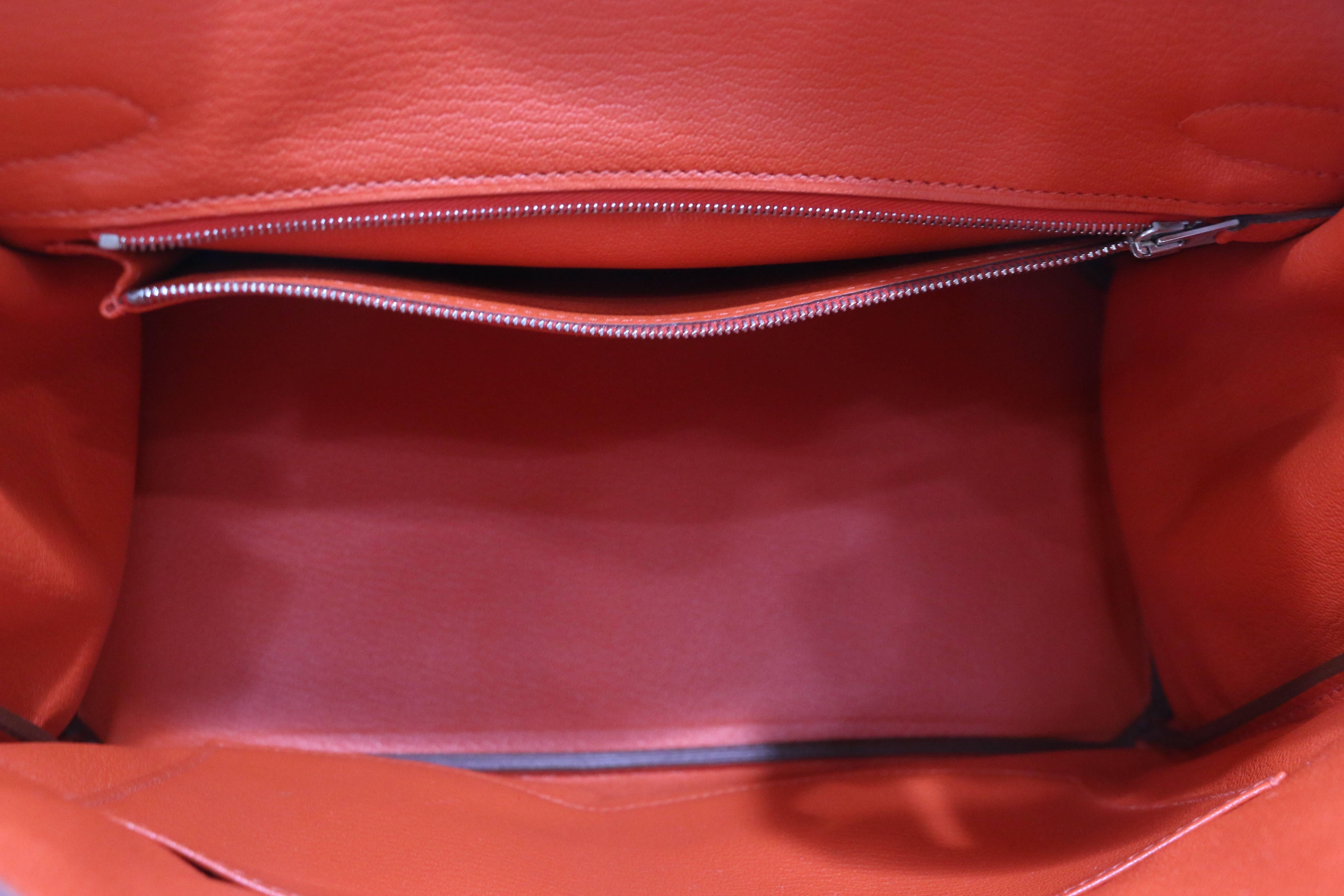 Hermes Birkin Red 30cm Togo Leather Bag 3