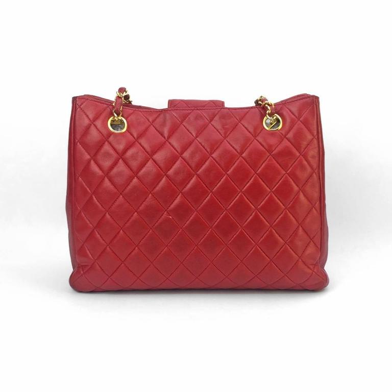 Chanel Classic Red Quilted Lambskin Leather Gold Chain Strap Shoulder Bag  at 1stDibs  red chanel bag gold chain, red chanel bag with gold chain, red  purse with gold chain